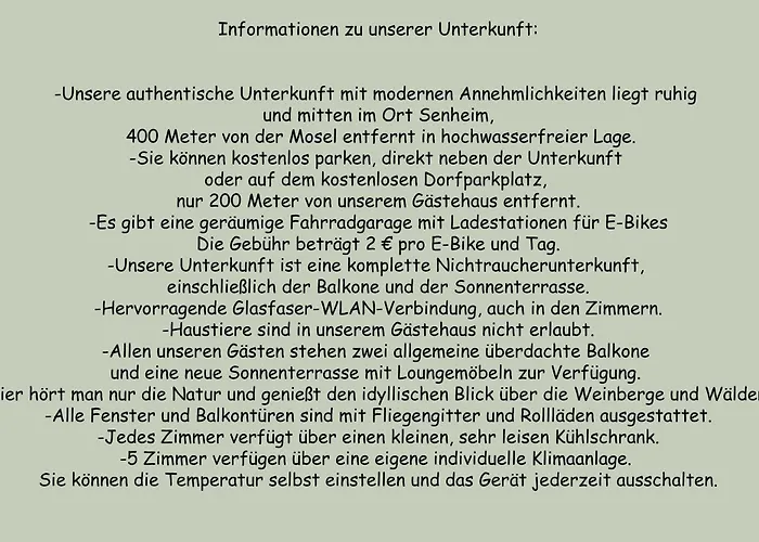 Bei Stenze Inklusive Kostenlosem Regionalem Nahverkehr Senheim
