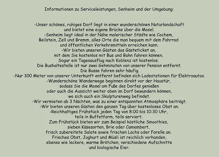 Bei Stenze Inklusive Kostenlosem Regionalem Nahverkehr Senheim
